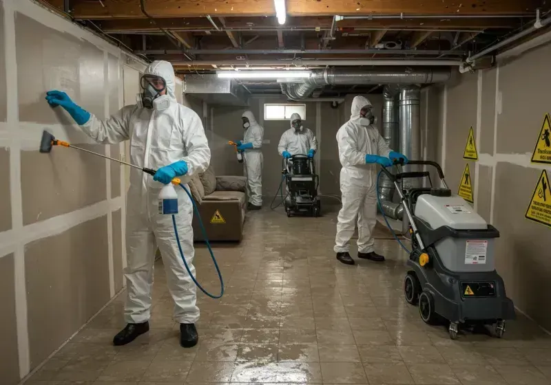 Basement Moisture Removal and Structural Drying process in Fox Chase, PA